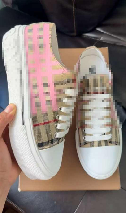 Pink Durberry Shoes